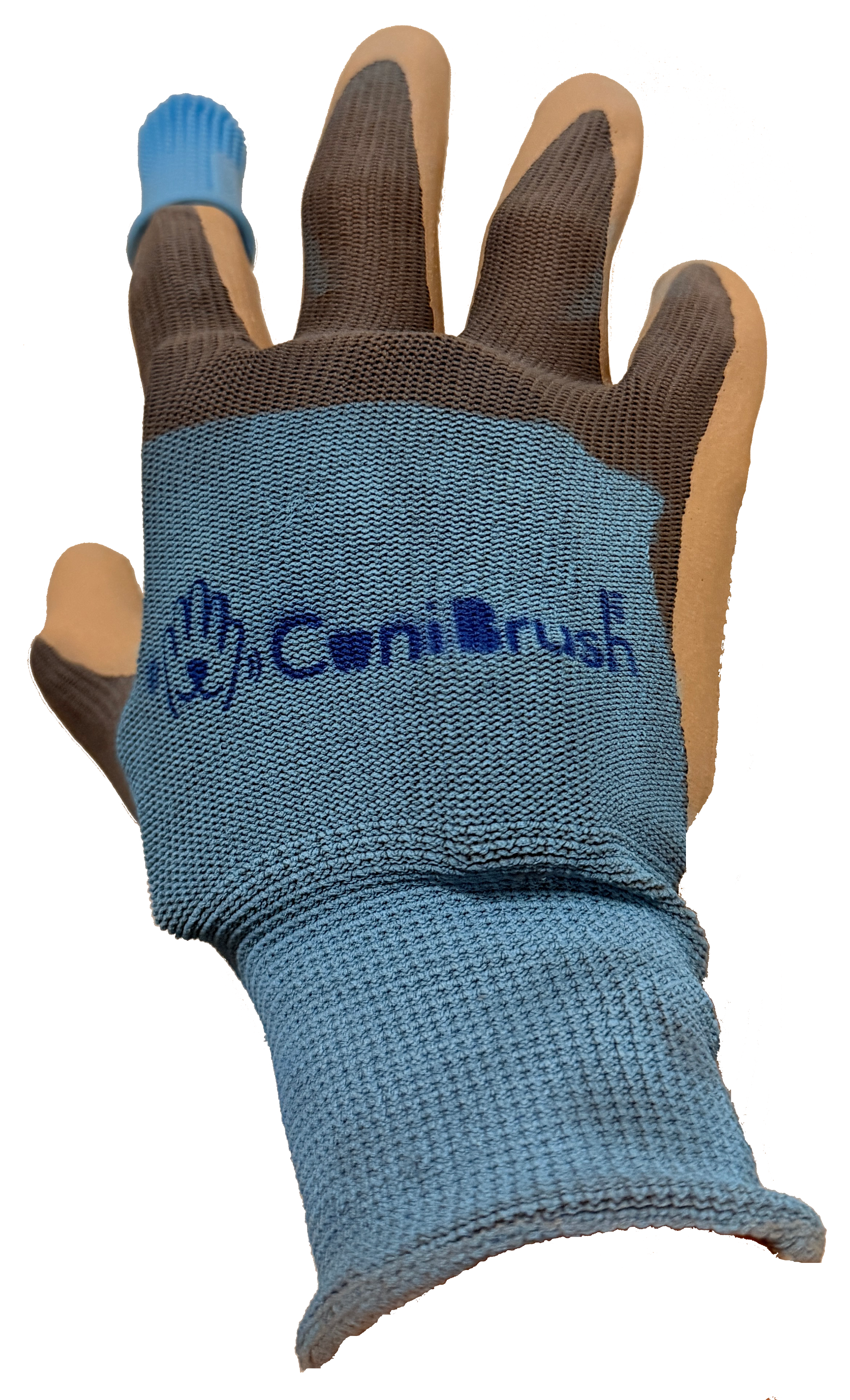 CaniBrush — glove-shaped ultrasonic dog toothbrush with peanut butter bristles
